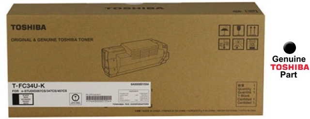 TOSHIBA T-FC34U-K BLACK Laser Toner Cartridge ORIGINAL OEM (TFC34UK)